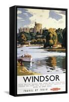 Windsor, England - British Railways Windsor Castle Thames Poster-Lantern Press-Framed Stretched Canvas