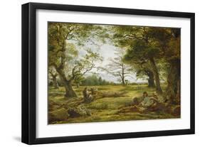 Windsor Forest ('Wood-Cutting in Windsor Forest')-John Linnell-Framed Giclee Print