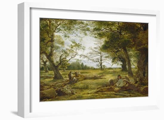 Windsor Forest ('Wood-Cutting in Windsor Forest')-John Linnell-Framed Giclee Print