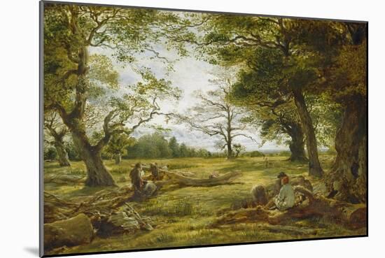 Windsor Forest ('Wood-Cutting in Windsor Forest')-John Linnell-Mounted Giclee Print
