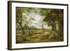 Windsor Forest ('Wood-Cutting in Windsor Forest')-John Linnell-Framed Giclee Print