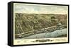 Windsor Locks, Connecticut - Panoramic Map-Lantern Press-Framed Stretched Canvas