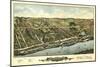 Windsor Locks, Connecticut - Panoramic Map-Lantern Press-Mounted Art Print