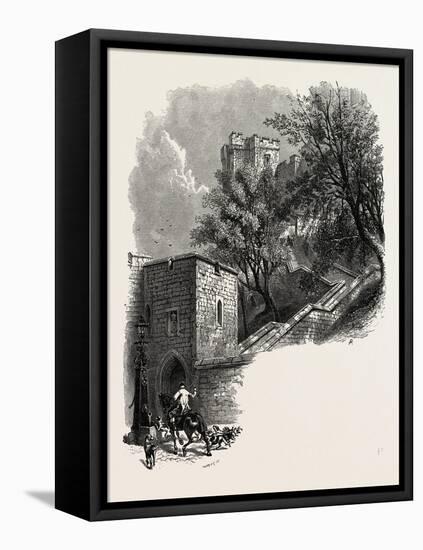 Windsor, Staircase to the Castle, UK, 19th Century-null-Framed Stretched Canvas