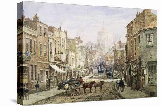 Windsor-The Parade-Louise J. Rayner-Stretched Canvas