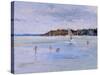 Windsurfer and Bathers-Christopher Glanville-Stretched Canvas