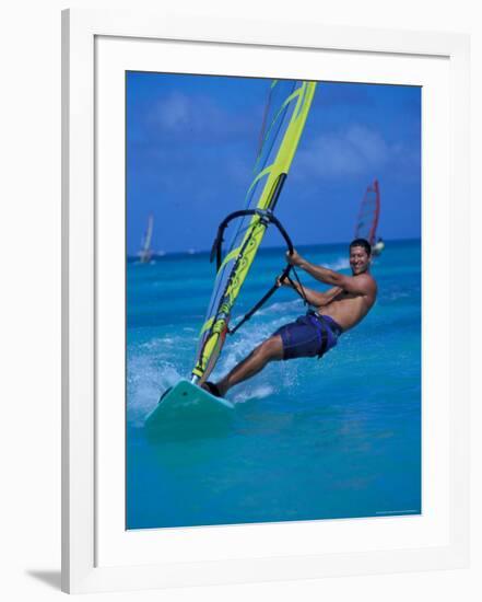 Windsurfer, Aruba, Caribbean-Robin Hill-Framed Photographic Print