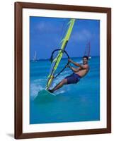 Windsurfer, Aruba, Caribbean-Robin Hill-Framed Photographic Print