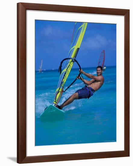 Windsurfer, Aruba, Caribbean-Robin Hill-Framed Photographic Print