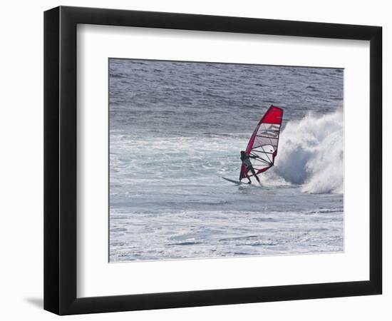 Windsurfer, Hookipa Beach Park, Maui, Hawaii, USA-Cathy & Gordon Illg-Framed Photographic Print