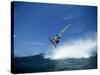 Windsurfer in Midair-null-Stretched Canvas