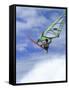 Windsurfer in Midair-null-Framed Stretched Canvas