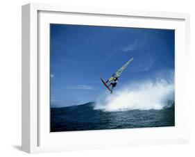 Windsurfer in Midair-null-Framed Photographic Print