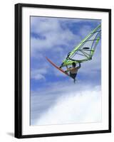 Windsurfer in Midair-null-Framed Photographic Print