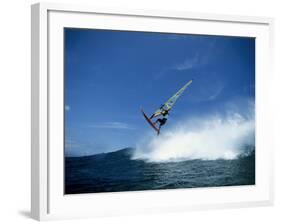 Windsurfer in Midair-null-Framed Photographic Print