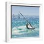 Windsurfer Riding Wave, Bonlonia, Near Tarifa, Costa de La Luz, Andalucia, Spain, Europe-Giles Bracher-Framed Photographic Print