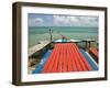 Windsurfers on Caravelle Beach, Grande Terre, Guadaloupe, Caribbean-Walter Bibikow-Framed Photographic Print