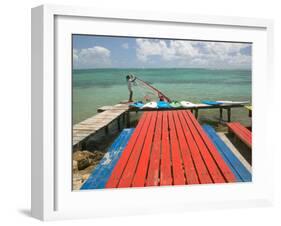 Windsurfers on Caravelle Beach, Grande Terre, Guadaloupe, Caribbean-Walter Bibikow-Framed Photographic Print