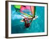 Windsurfing, Aruba, Caribbean-James Kay-Framed Photographic Print