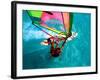 Windsurfing, Aruba, Caribbean-James Kay-Framed Photographic Print