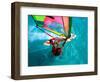 Windsurfing, Aruba, Caribbean-James Kay-Framed Photographic Print