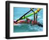 Windsurfing, Aruba, Caribbean-James Kay-Framed Photographic Print