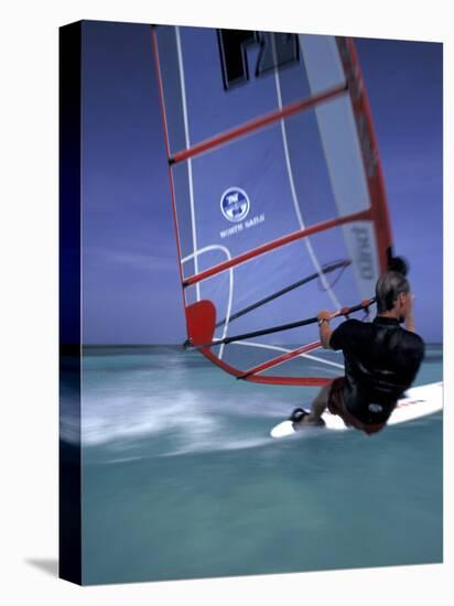 Windsurfing at Malmok Beach, Antigua, Caribbean-Greg Johnston-Stretched Canvas