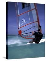 Windsurfing at Malmok Beach, Antigua, Caribbean-Greg Johnston-Stretched Canvas