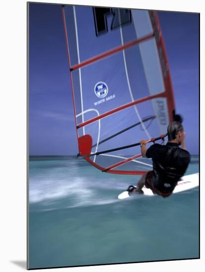 Windsurfing at Malmok Beach, Antigua, Caribbean-Greg Johnston-Mounted Photographic Print