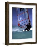 Windsurfing at Malmok Beach, Antigua, Caribbean-Greg Johnston-Framed Photographic Print