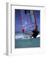 Windsurfing at Malmok Beach, Antigua, Caribbean-Greg Johnston-Framed Photographic Print