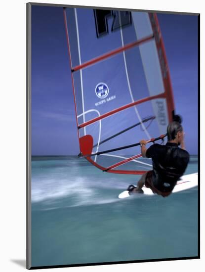 Windsurfing at Malmok Beach, Antigua, Caribbean-Greg Johnston-Mounted Photographic Print