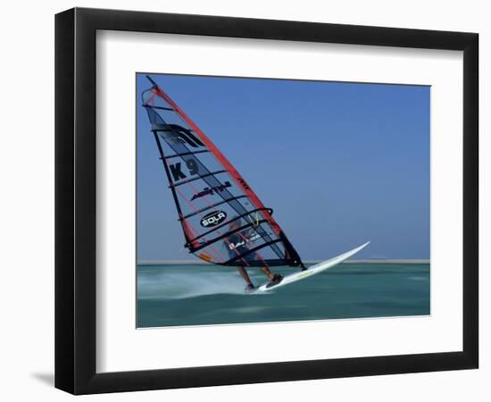 Windsurfing at Speed, Red Sea, Egypt, North Africa, Africa-Dominic Harcourt-webster-Framed Photographic Print