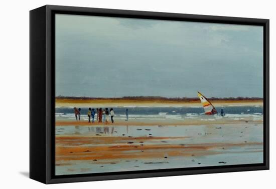 Windsurfing; Brittany, 1997-Gillian Furlong-Framed Stretched Canvas