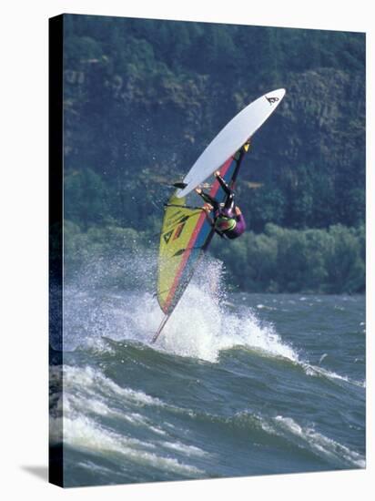 Windsurfing in Hood River, Oregon, USA-Lee Kopfler-Stretched Canvas