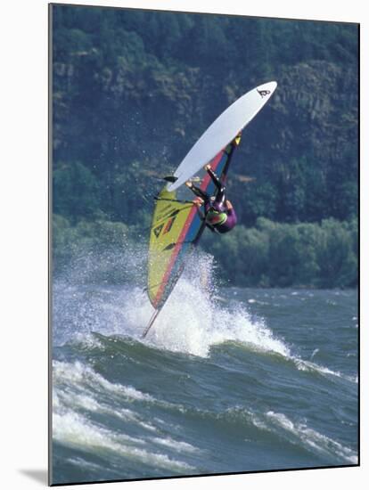 Windsurfing in Hood River, Oregon, USA-Lee Kopfler-Mounted Premium Photographic Print