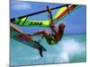 Windsurfing Jumping, Aruba, Caribbean-James Kay-Mounted Photographic Print