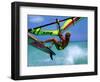 Windsurfing Jumping, Aruba, Caribbean-James Kay-Framed Photographic Print