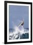 Windsurfing on the Ocean at Sunset, Maui, Hawaii, USA-Gerry Reynolds-Framed Photographic Print