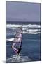 Windsurfing on the Ocean at Sunset, Maui, Hawaii, USA-Gerry Reynolds-Mounted Photographic Print