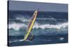 Windsurfing on the Ocean at Sunset, Maui, Hawaii, USA-Gerry Reynolds-Stretched Canvas