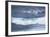 Windsurfing on the Ocean at Sunset, Maui, Hawaii, USA-Gerry Reynolds-Framed Photographic Print