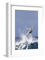 Windsurfing on the Ocean at Sunset, Maui, Hawaii, USA-Gerry Reynolds-Framed Photographic Print