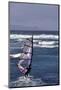 Windsurfing on the Ocean at Sunset, Maui, Hawaii, USA-Gerry Reynolds-Mounted Photographic Print