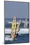 Windsurfing on the Ocean at Sunset, Maui, Hawaii, USA-Gerry Reynolds-Mounted Photographic Print