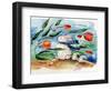 Windy Bunny & Tulips-sylvia pimental-Framed Art Print