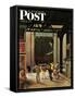 "Windy City," Saturday Evening Post Cover, March 23, 1946-John Falter-Framed Stretched Canvas