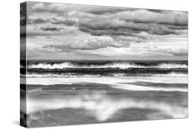 Windy Day on a Sandy Beach Between Bamburgh and Seahouses, Northumberland, Uk-Nadia Isakova-Stretched Canvas