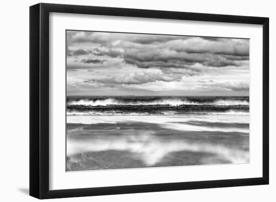 Windy Day on a Sandy Beach Between Bamburgh and Seahouses, Northumberland, Uk-Nadia Isakova-Framed Photographic Print