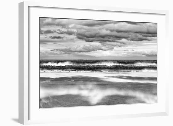 Windy Day on a Sandy Beach Between Bamburgh and Seahouses, Northumberland, Uk-Nadia Isakova-Framed Photographic Print